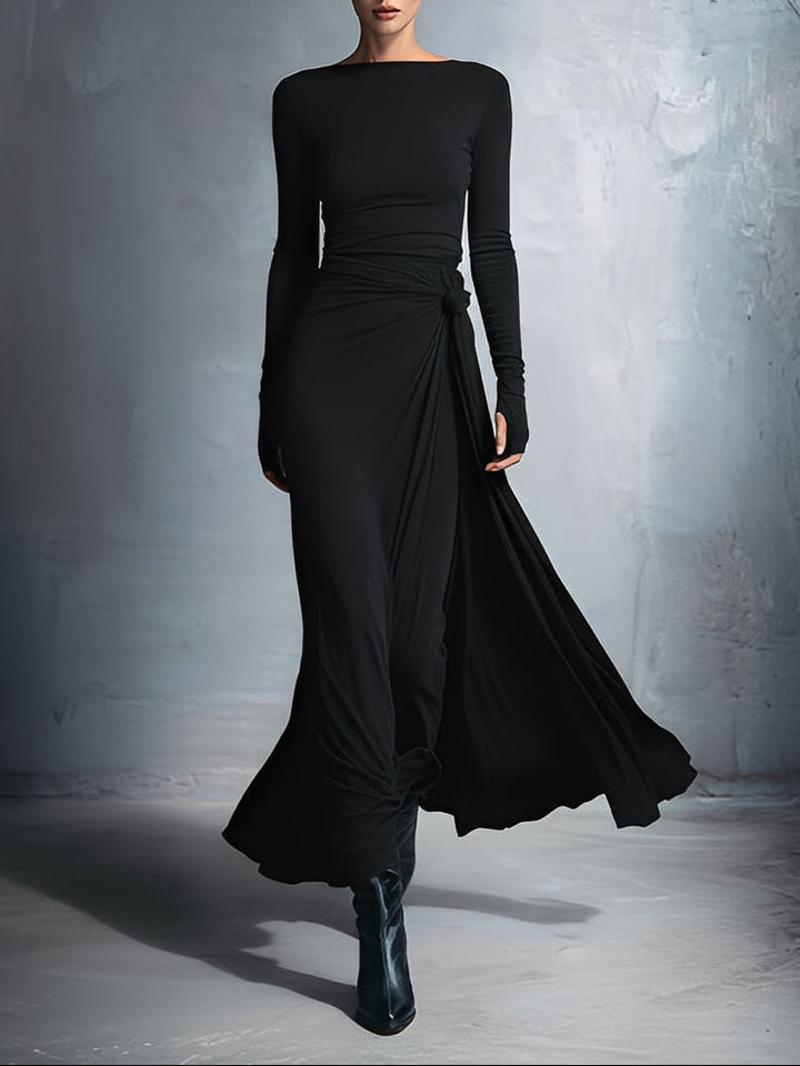 Elira – Sukienka maxi – Boczne wiązanie