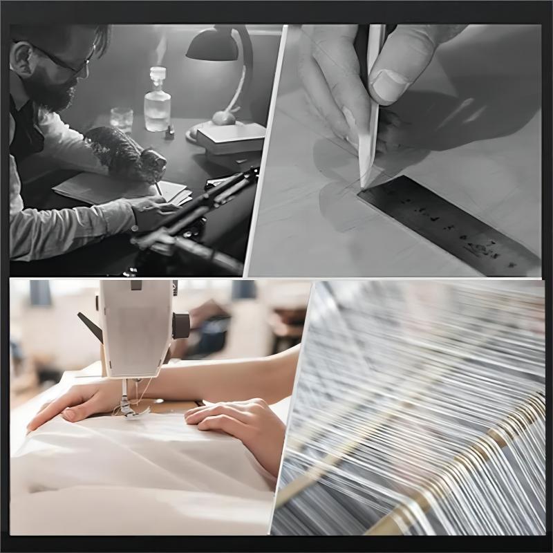 Damska dzianinowa, patchworkowa kurtka puchowa