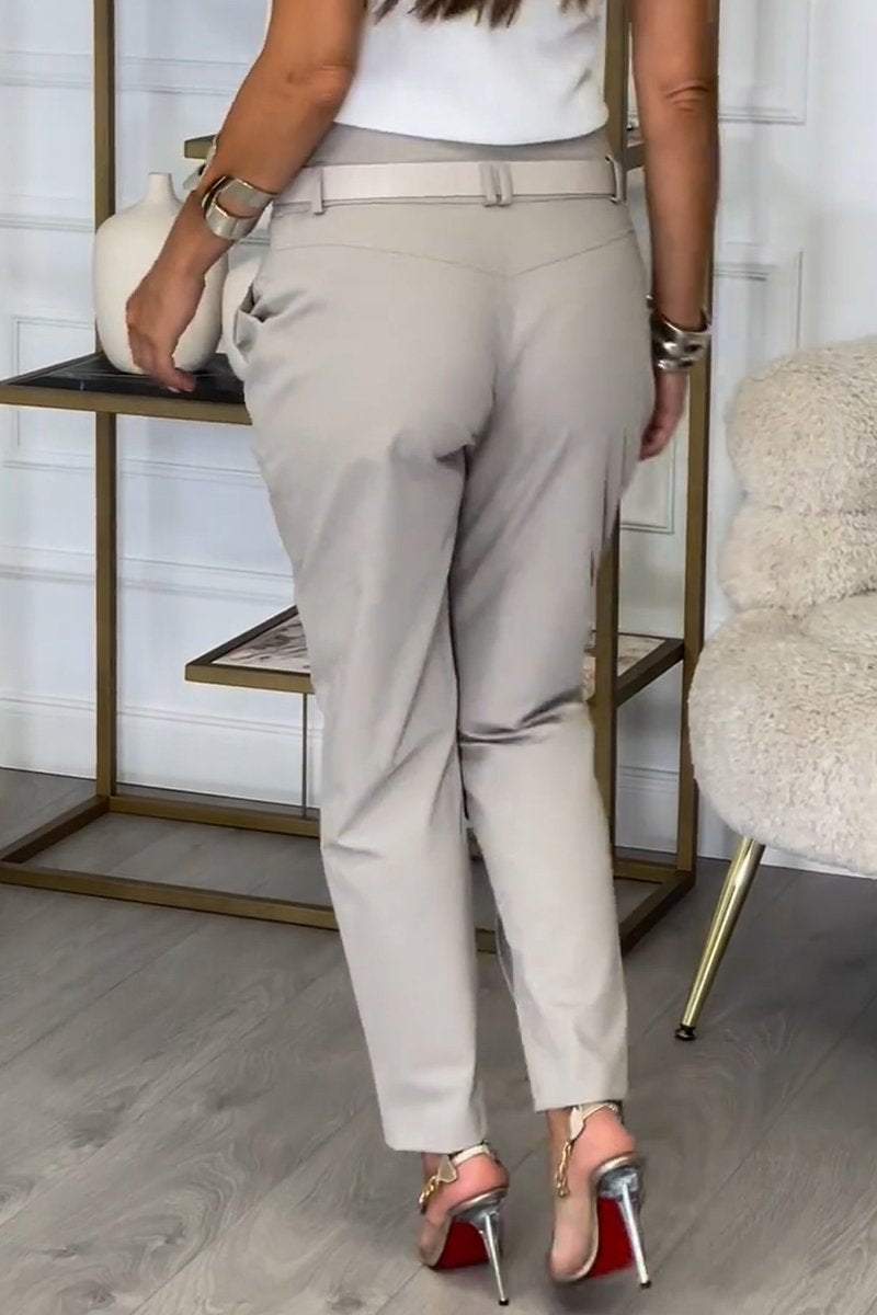 Women's casual trousers with an irregular cut (with a belt)              Napisz recenzję klienta