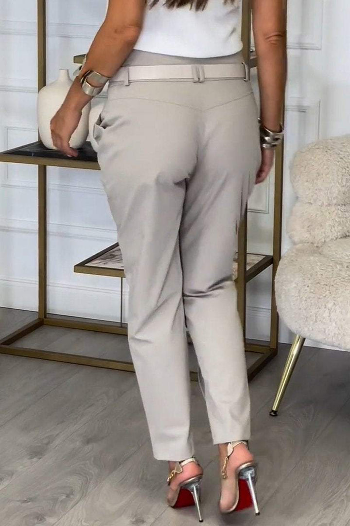 Women's casual trousers with an irregular cut (with a belt)              Napisz recenzję klienta