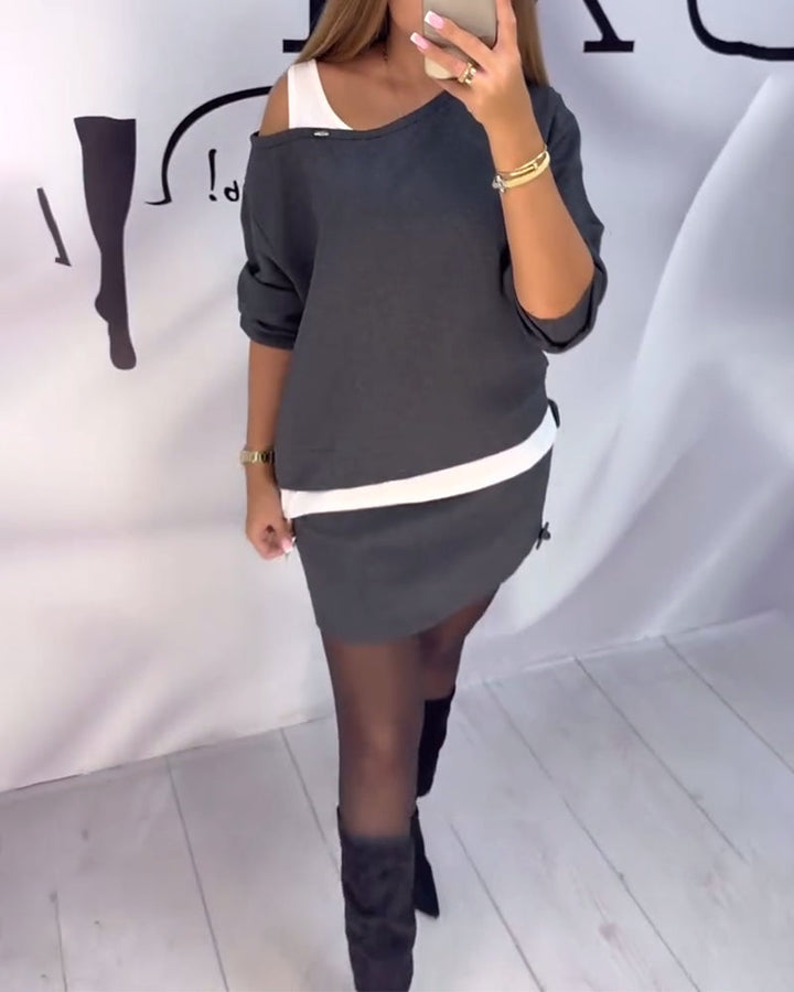 Modne damskie bluzki z odkrytymi ramionami i zestaw sukienek