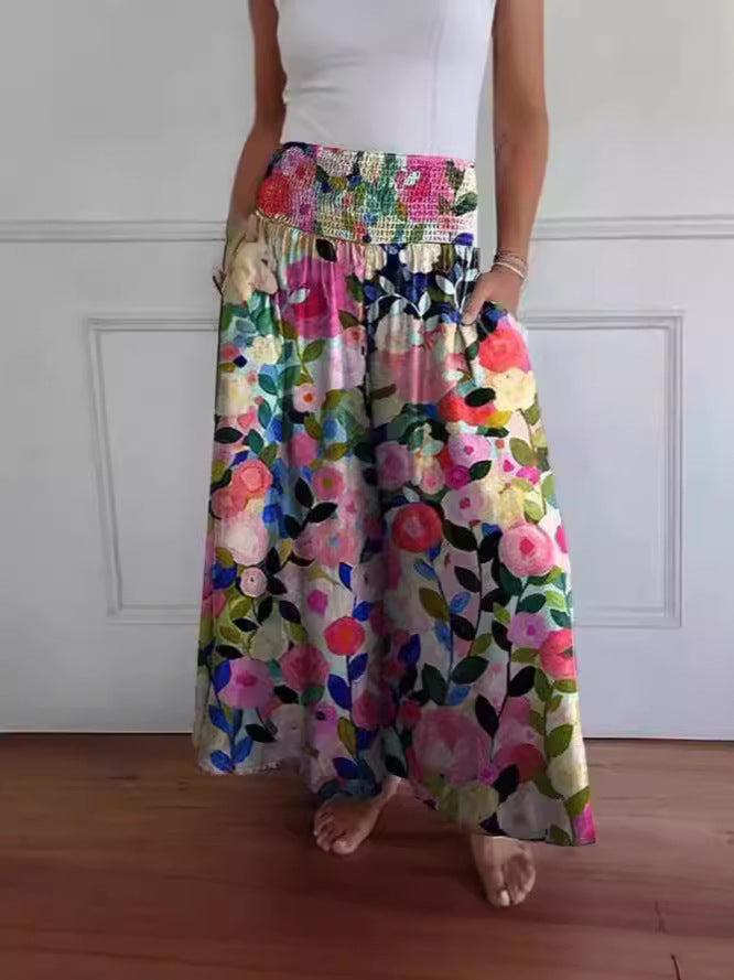 Damskie dżinsy z szerokimi nogami, wysokim talią i kieszeniami