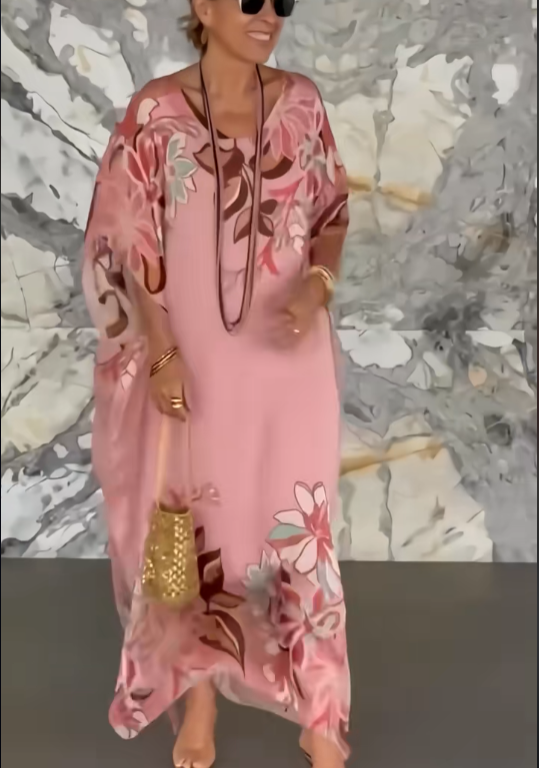 Wydrukowana sukienka maxi z drukowaniem