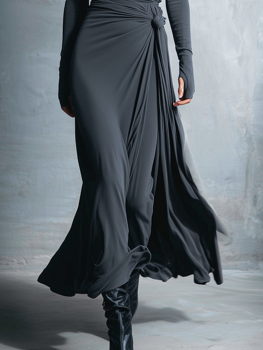 Elira – Sukienka maxi – Boczne wiązanie