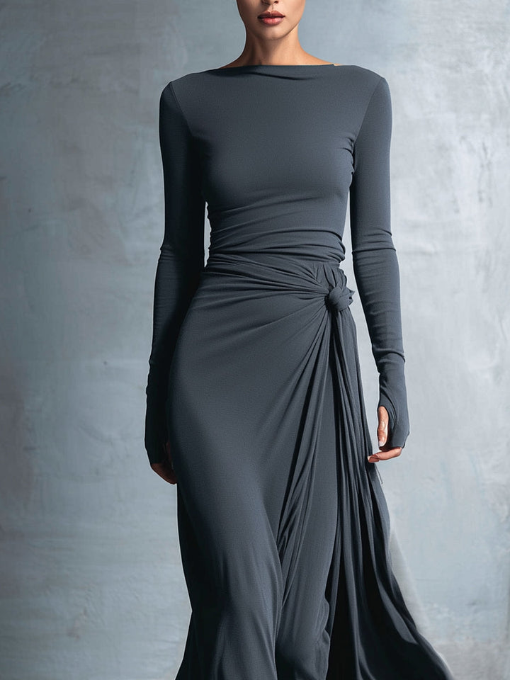 Elira – Sukienka maxi – Boczne wiązanie