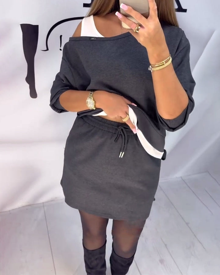 Modne damskie bluzki z odkrytymi ramionami i zestaw sukienek