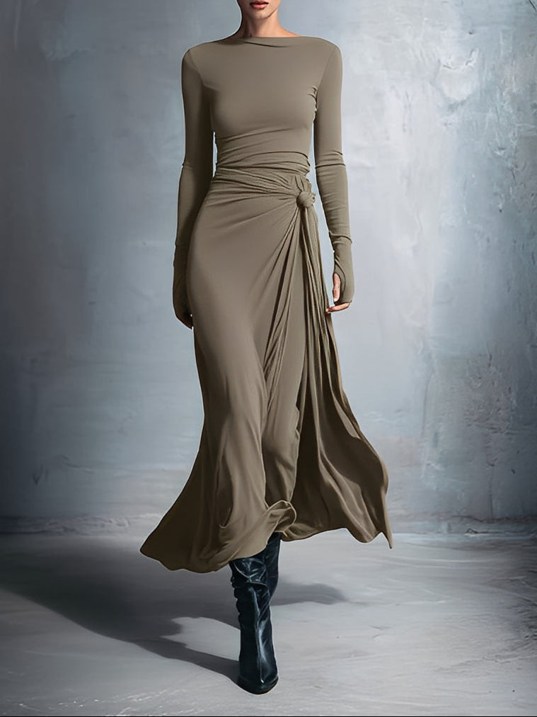Elira – Sukienka maxi – Boczne wiązanie